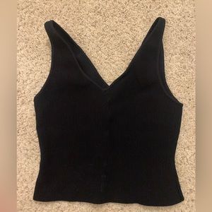 ARITZIA SCULPT KNIT DOUBLE V TANK